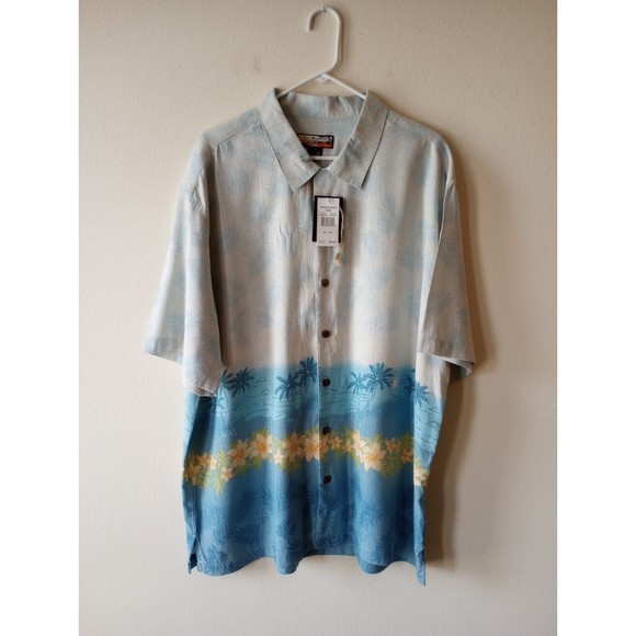 Havana Jack's Cafe 100% Silk Men's Hawaiian Shirt Size XXL - Picture 5 of 9